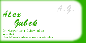 alex gubek business card